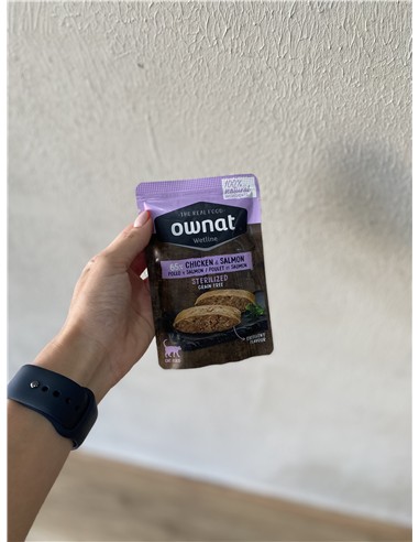 Ownat WETLINE sterilized chicken & salmon 85gr