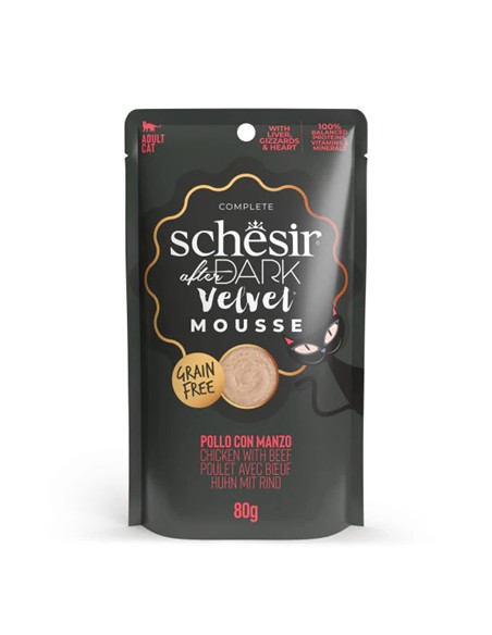 Schezir dark mousse pollo + ternera 80gr