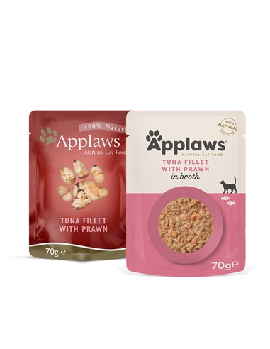 Applaws pouch atún y gambas 70gr