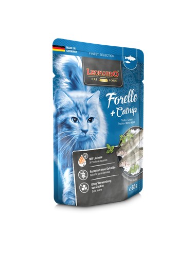 Leonardo trucha y menta gatera 85gr