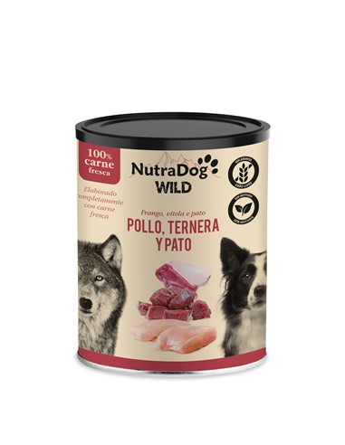 NUTRADOG POLLO, TERNERA Y PATO 800gr
