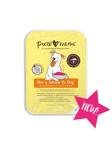 PURO MENÚ PAVO Y SALMÓN 400gr