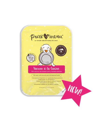 PURO MENÚ VACUNO A LA CANINE 800gr
