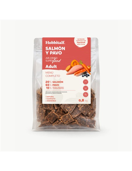 HOBBITALF SUPERFOOD CAT SALMÓN Y PAVO 800gr