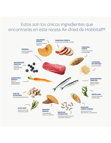 HOBBITALF SUPERFOOD BOQUERÓN Y TERNERA 800gr