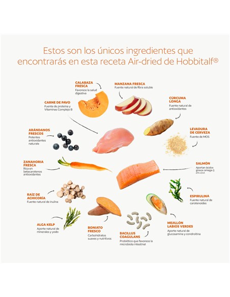 HOBBITALF SUPERFOOD SALMÓN Y PAVO 800gr