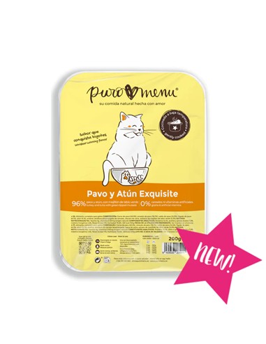 PURO MENÚ COCINADO GATO PAVO Y ATÚN 200gr