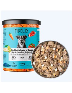 FIDELIS GUISO CONEJO, ARROZ, ZANAHORIA 400gr
