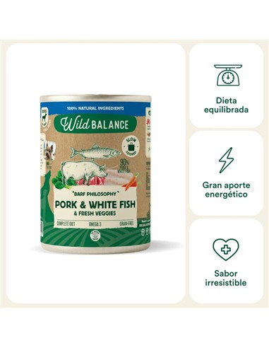 WB LATA BARF COCINADO CERDO Y PESCADO 400gr