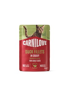 CARNILOVE POUCH EN SALSA PATO 85gr