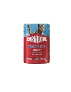 CARNILOVE POUCH EN SALSA TRUCHA 85gr