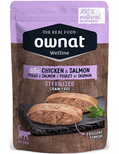 Ownat WETLINE sterilized chicken & salmon 85gr