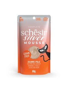 SCHESIR SILVER MOUSSE SALMÓN Y POLLO 80gr