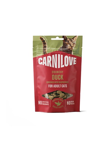 CARNILOVE GATO CRUNCHY PATO 50gr