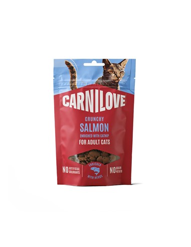 CARNILOVE GATO CRUNCHY SALMÓN 100gr