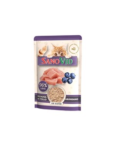 SANOVID POUCH GATO POLLO Y ARÁNDANO 85gr