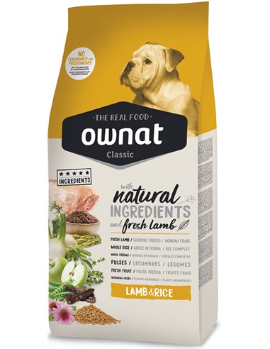 Ownat classic lamb & rice 20kg